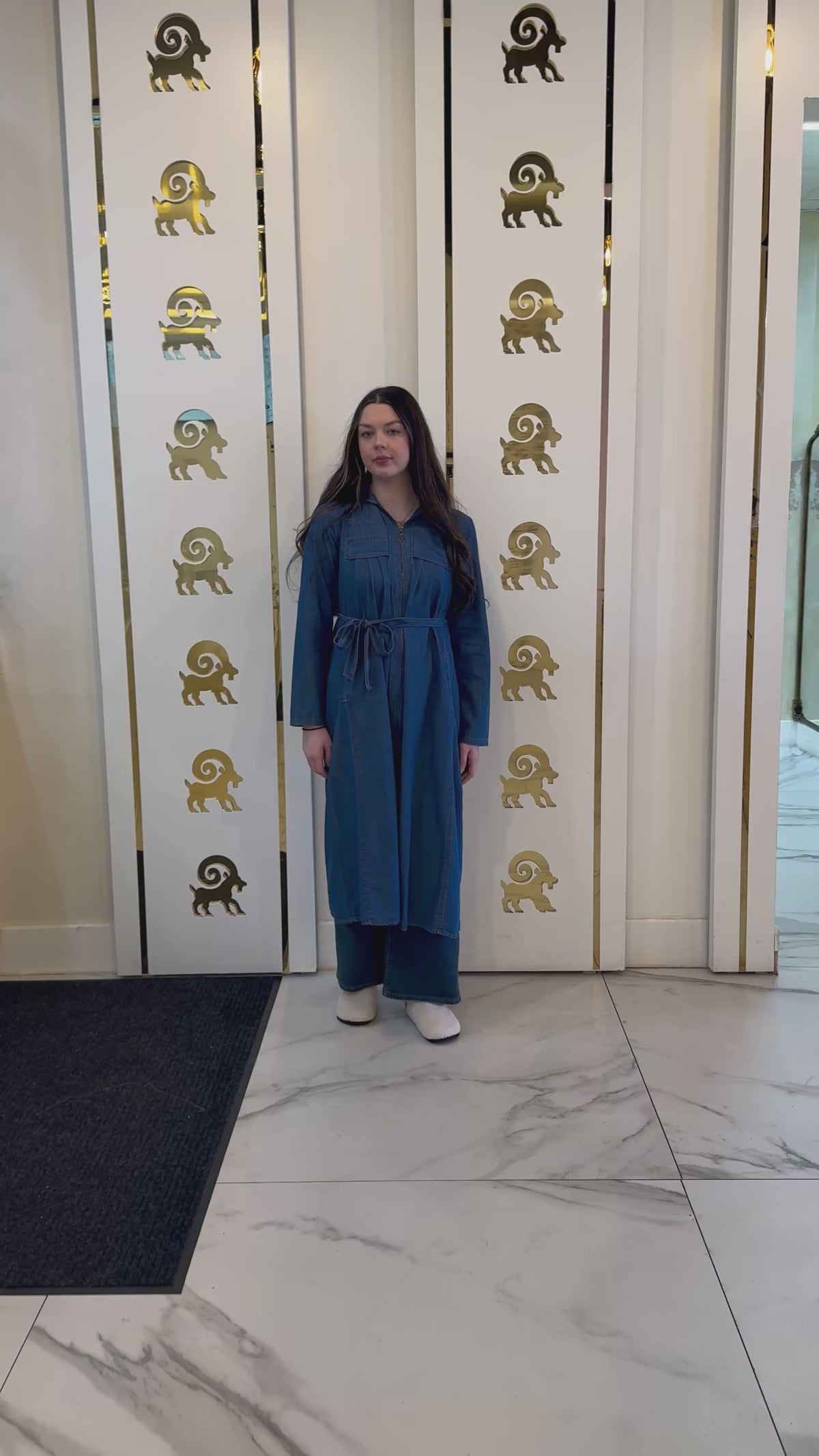 Hooded Denim Dress